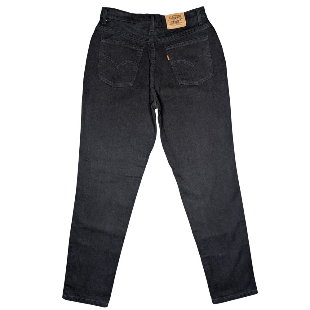 Vintage Levi's Orange Tab 32 Black Cotton Denim Straight Leg Women's Jeans 90s